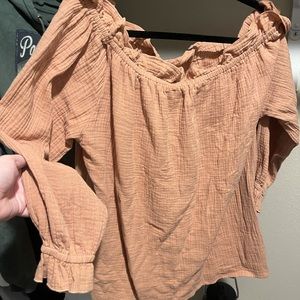 Off the Shoulder tan/orange Women’s Top